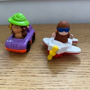 Fisher-Price Vintage McDonald’s Toys (monkey wheelie & airplane girl)